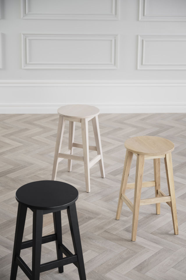 Sgabello 'Austin' - Naturale/Bianco