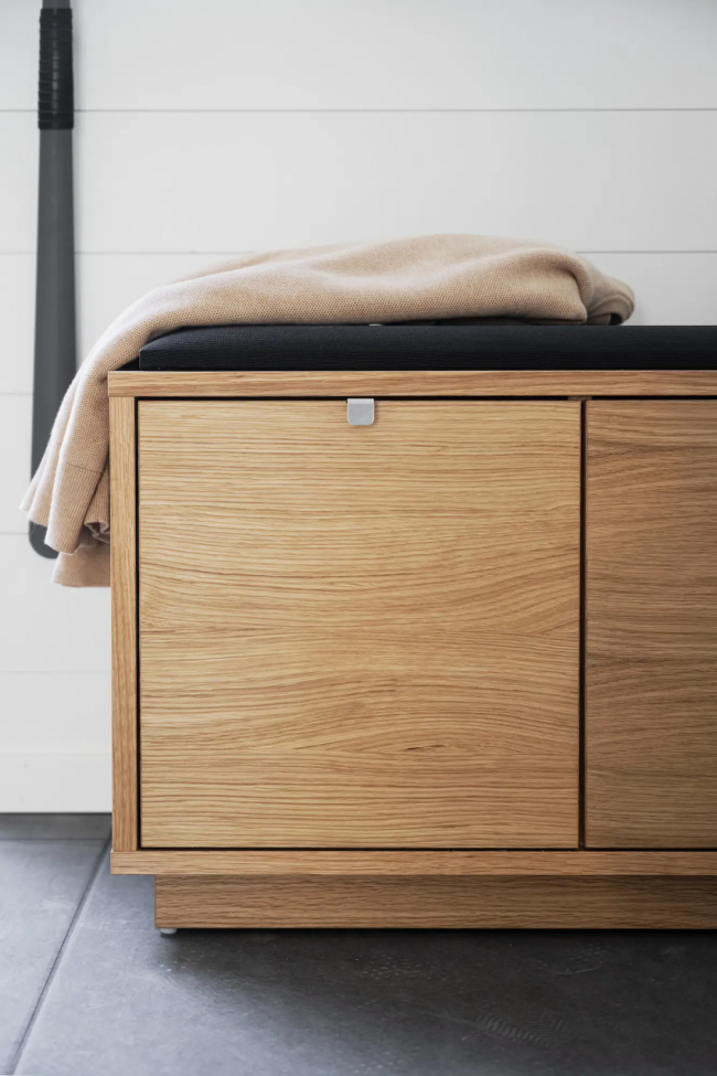 Panca 'Confetti' 70cm - Rovere/Nero