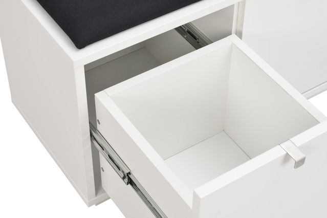 Panca 'Confetti' 70cm - Bianco/Nero