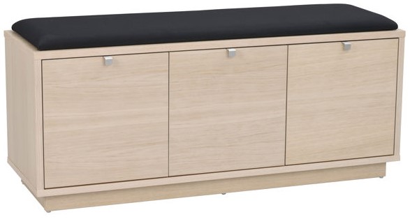 Panchina 'Confetti' 106cm - Bianco pigmentato/Nero