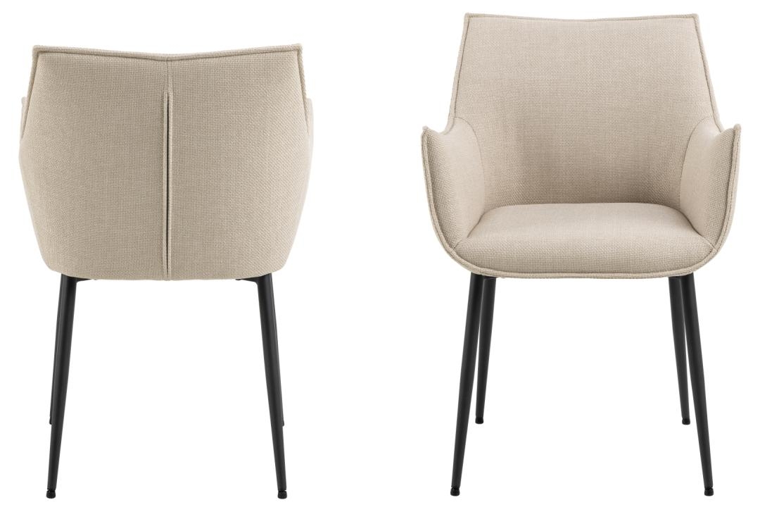 Sedia 'Bonita' - Beige/Nero