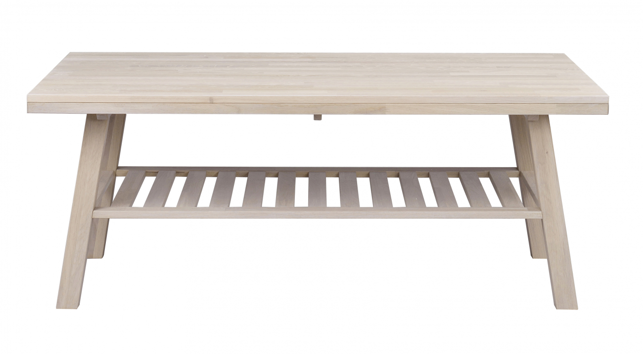 Tavolino 'Brooklyn' 130x75cm - Rovere pigmentato bianco