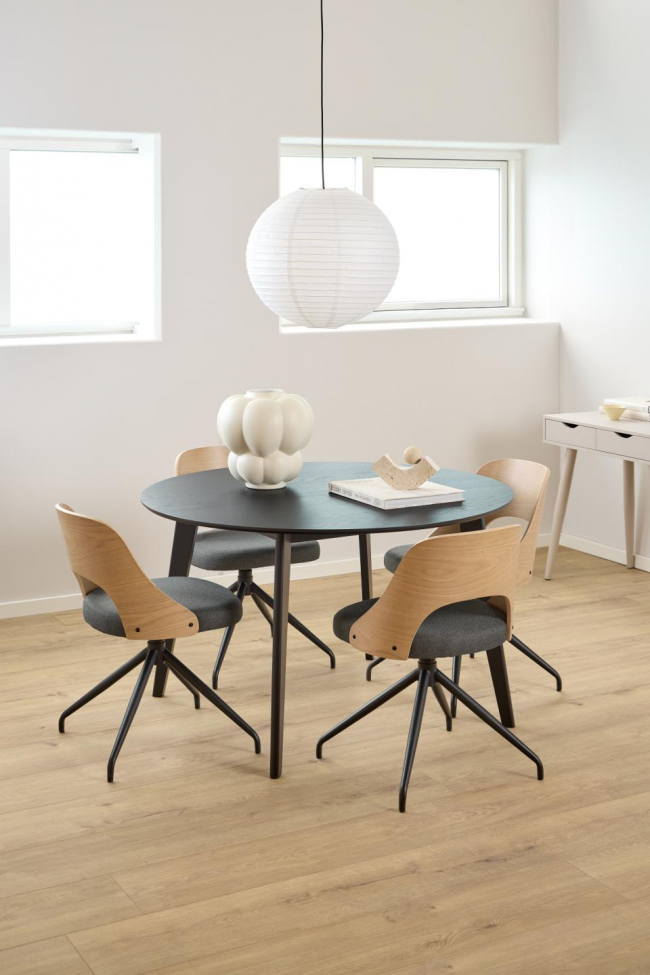 Tavolo da pranzo 'Roxby' Rotondo 120x76cm - Nero