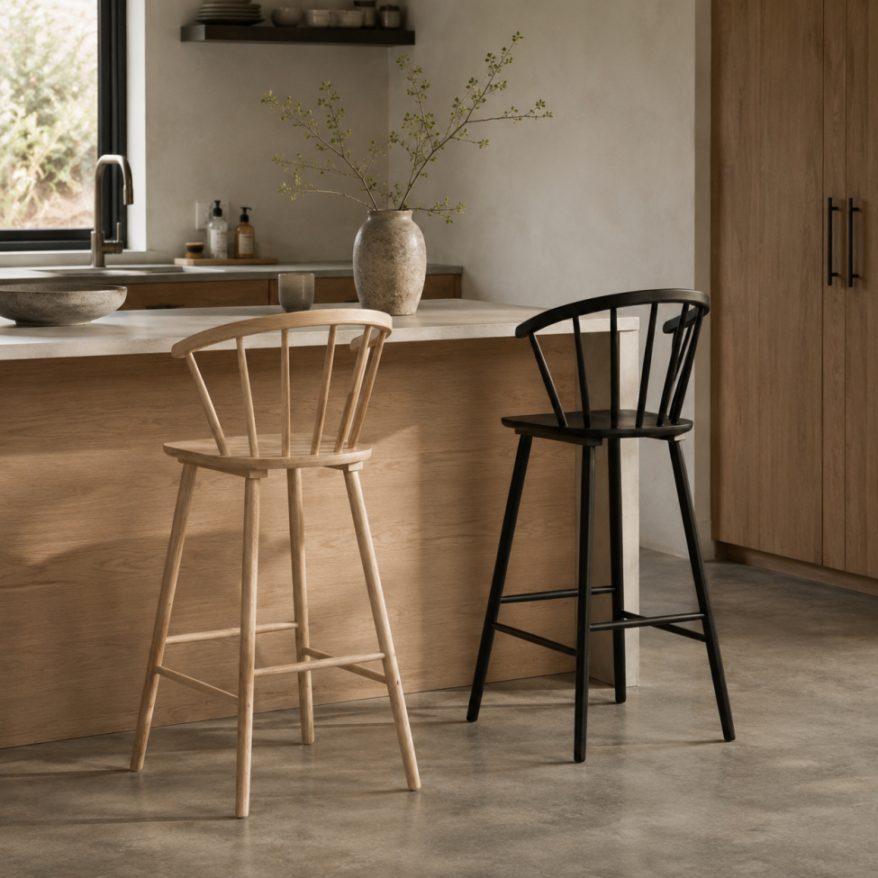 Sgabello da bar 'Astrid' - Pigmentato bianco
