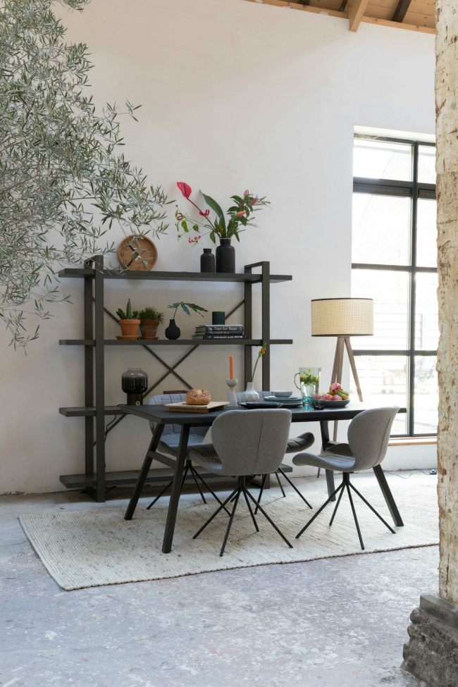 Sedia 'Omg' - Velluto/Grigio