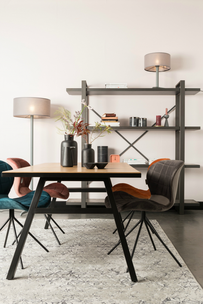 Sedia 'Omg' - Velluto/Grigio