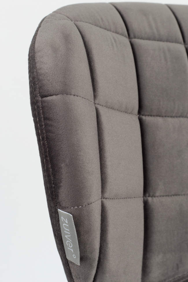 Sedia 'Omg' - Velluto/Grigio