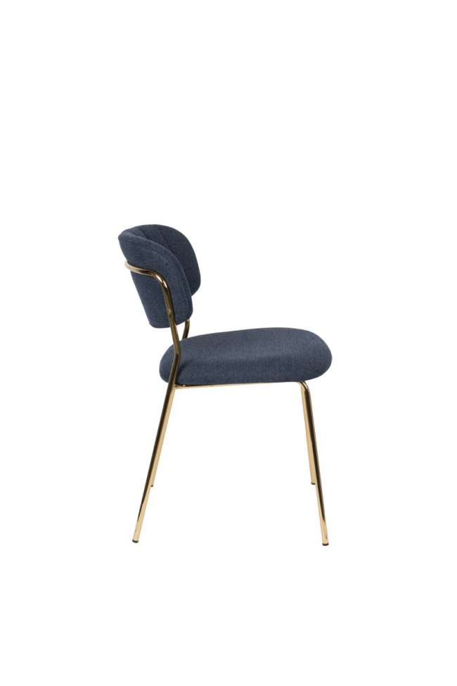 Sedia 'Jolien' -Blu/Oro