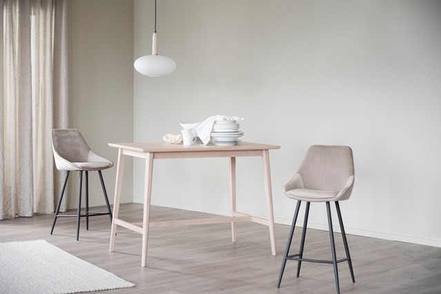 Sgabello 'Sierra' - Beige/Velluto