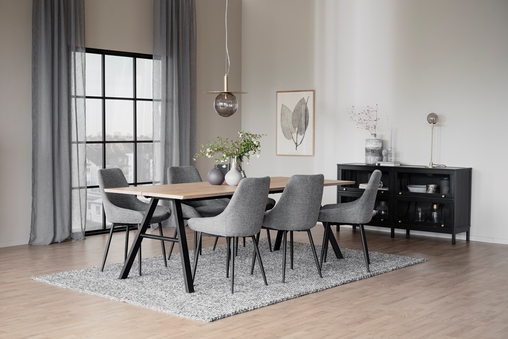 Sedia 'Sierra' - Grigio/Nero