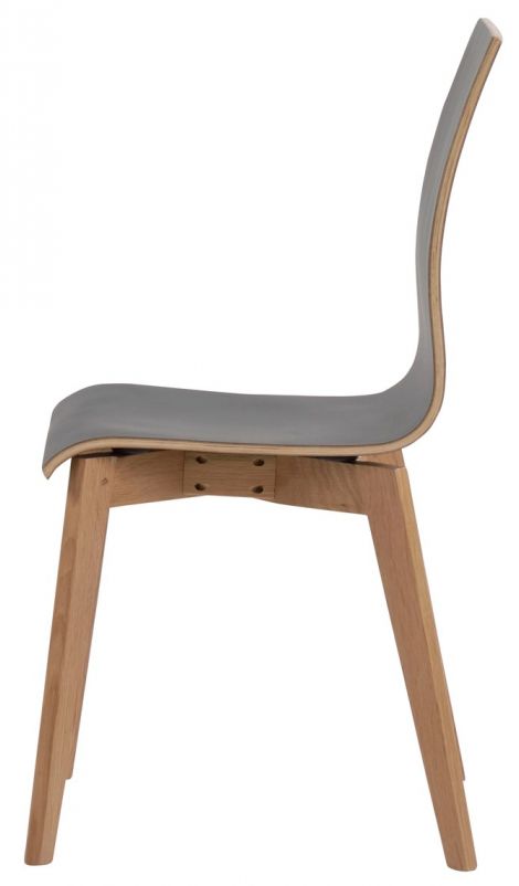 Sedia 'Gracy' - Nero/Rovere