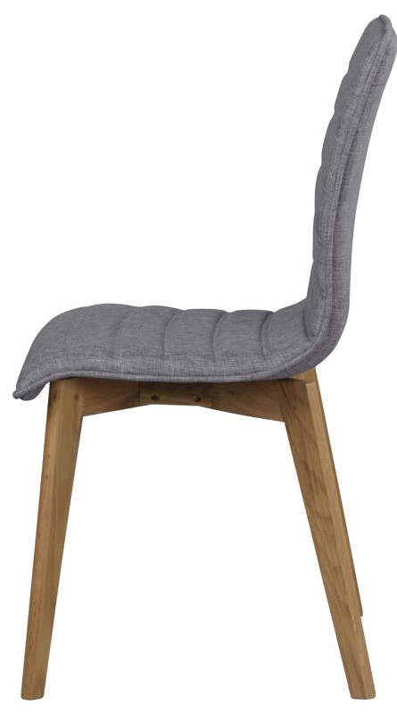 Sedia 'Gracy' - Grigio chiaro/Rovere