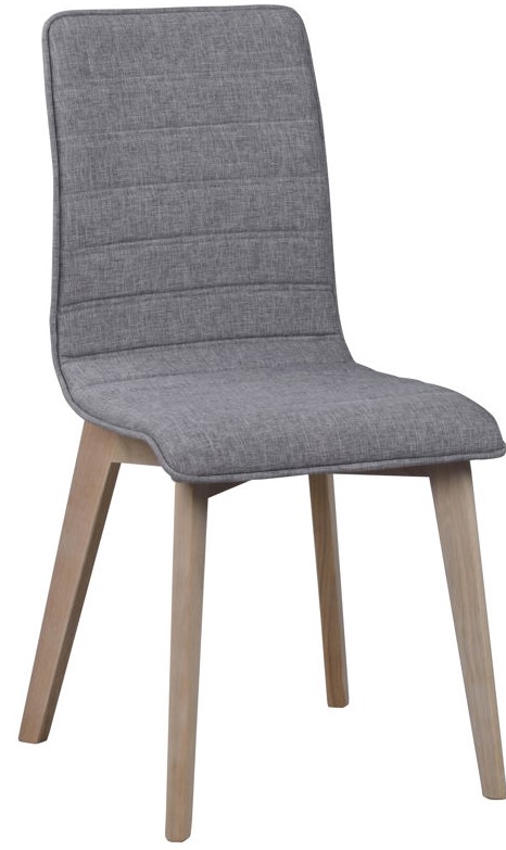 Sedia 'Gracy' - Grigio chiaro/Trattato bianco