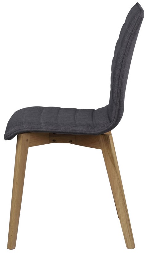 Sedia 'Gracy' - Grigio scuro/Rovere