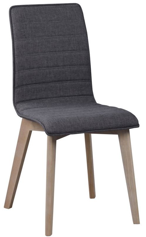 Sedia 'Gracy' - Grigio scuro/Trattato bianco