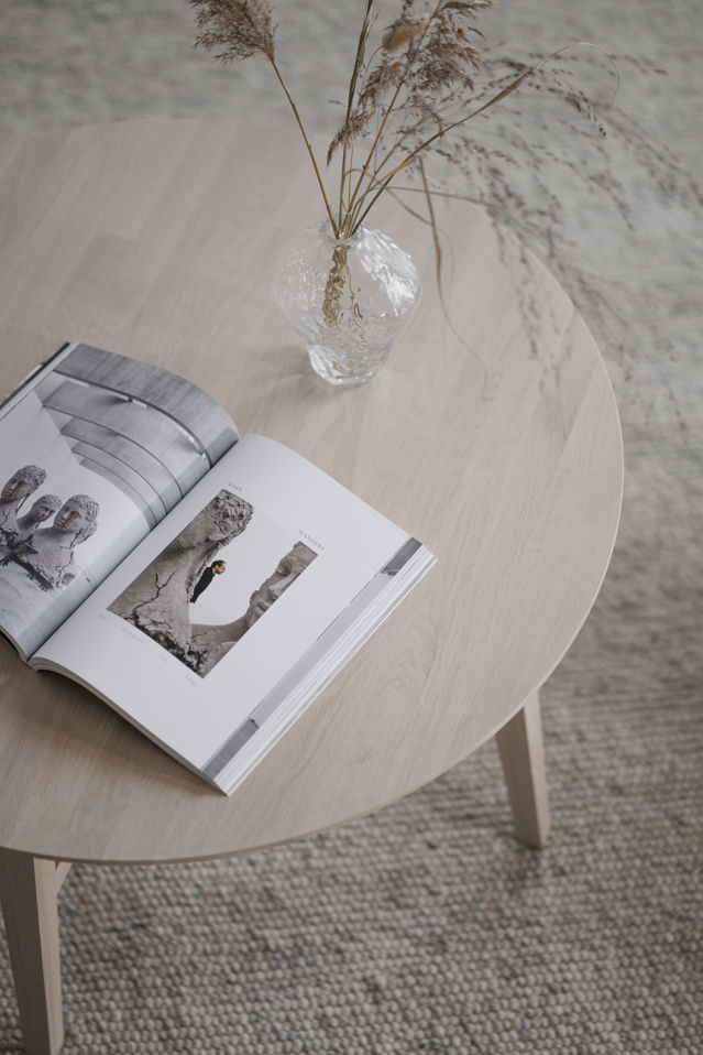 Tavolino 'Filippa' Rotondo 90cm - Rovere sbiancato