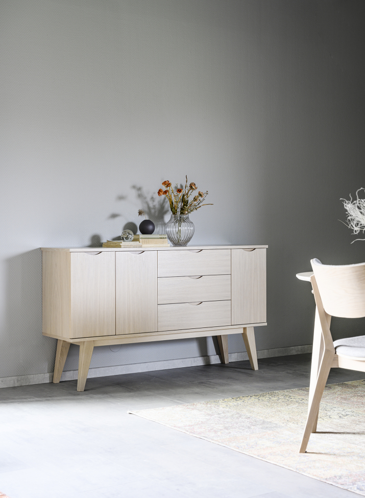 Credenza 'Filippa' 122x85cm - Rovere/Sbiancato