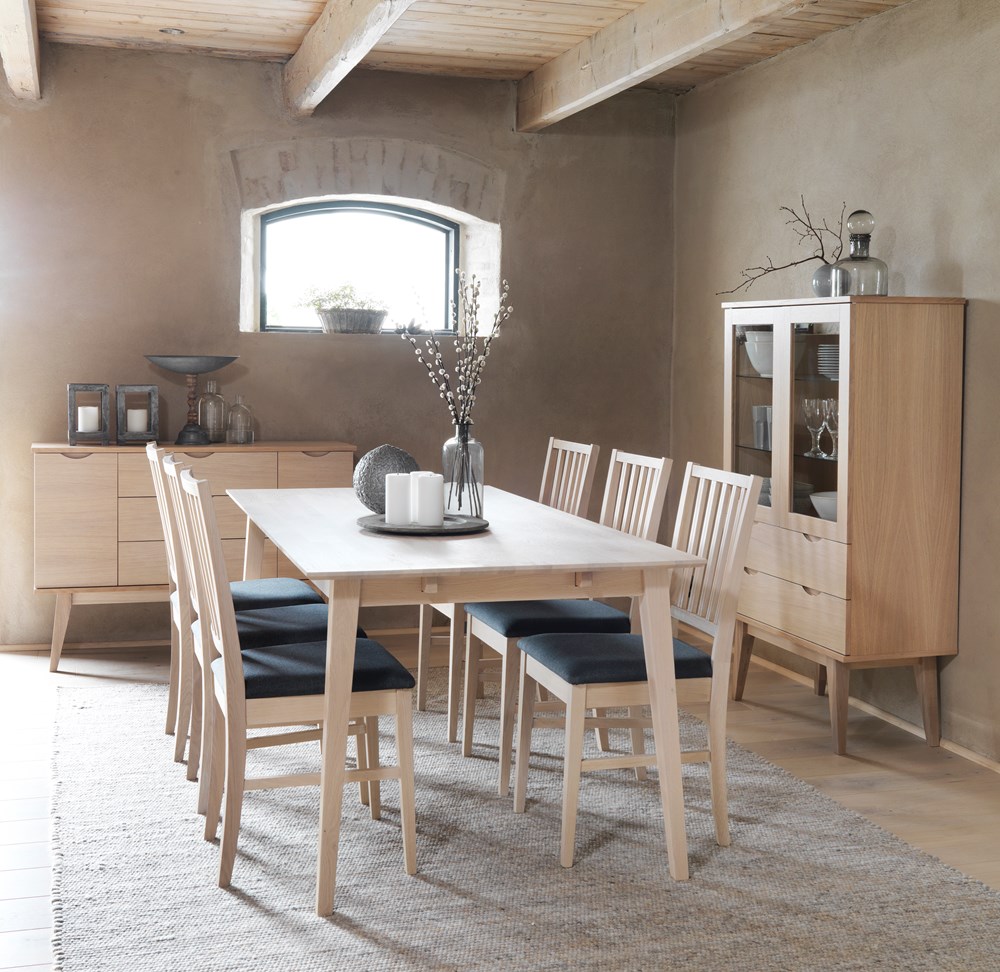 Vetrina 'Filippa' 81x140cm - Rovere bianco