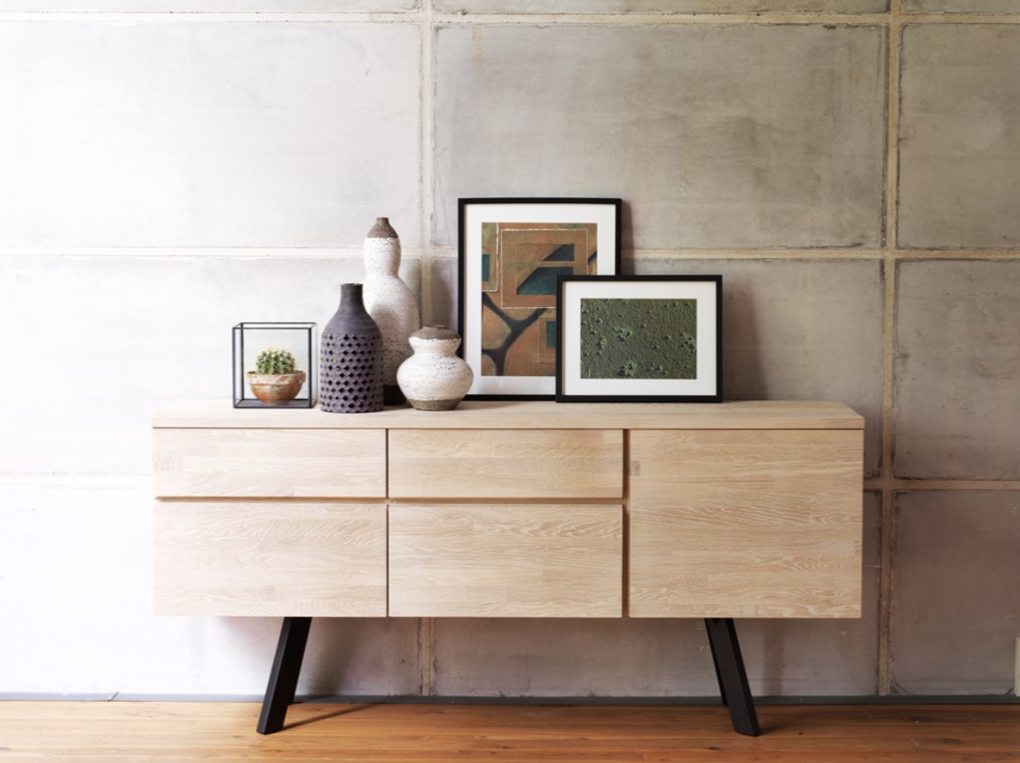 Credenza 'Fred' - Rovere bianco