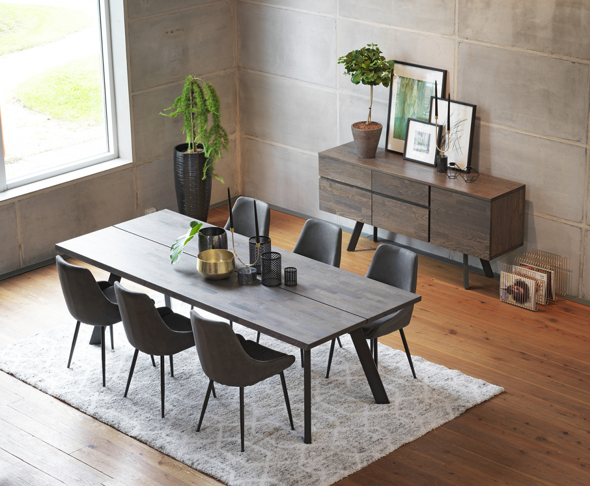 Tavolo da pranzo 'Fred' - Marrone/Nero 240x100cm