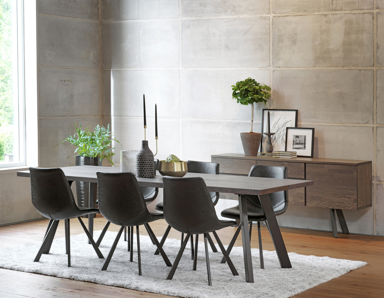 Tavolo da pranzo 'Fred' - Marrone/Nero 240x100cm