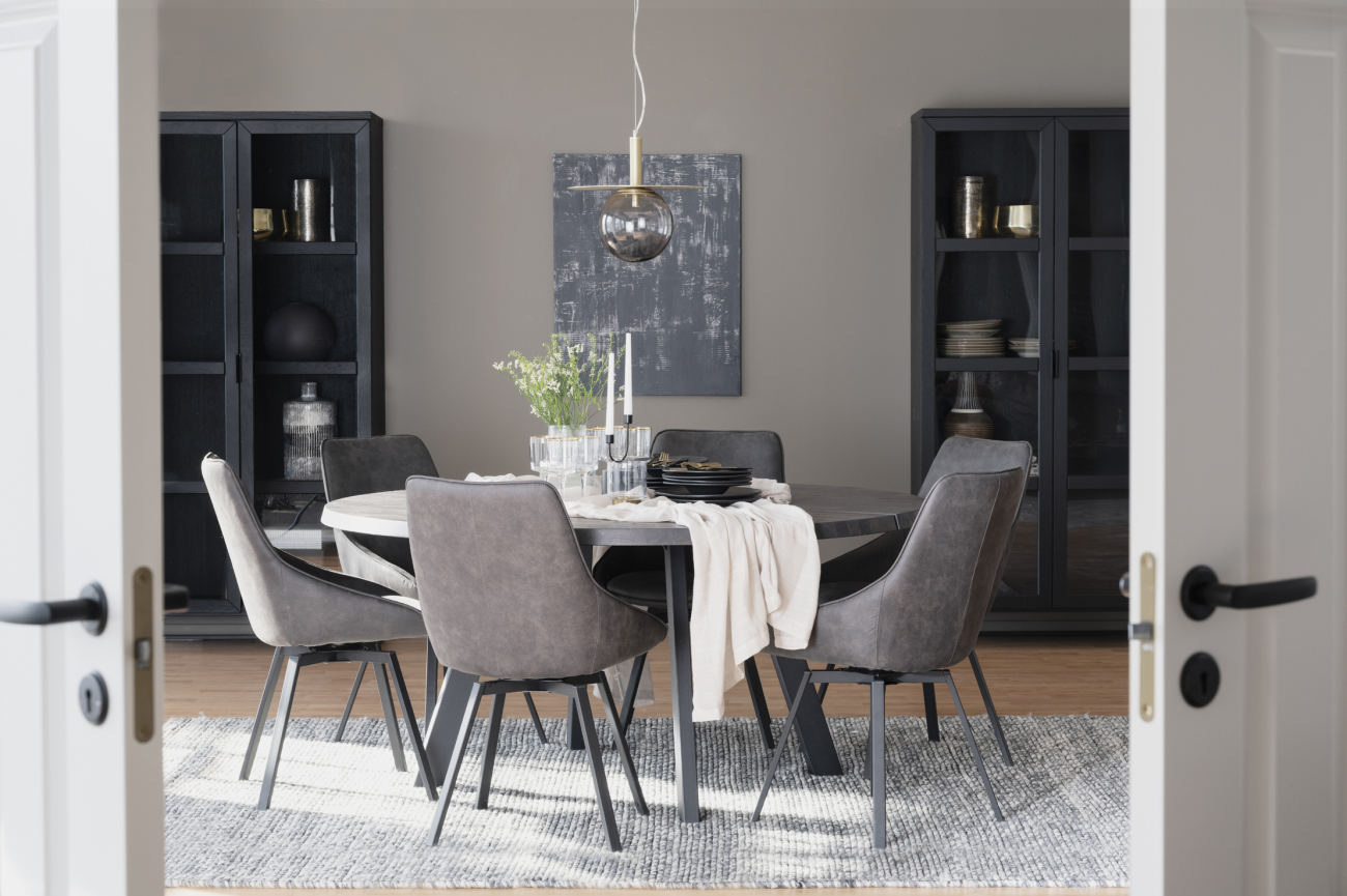 Tavolo da pranzo 'Fred' Rotondo 160cm - Marrone