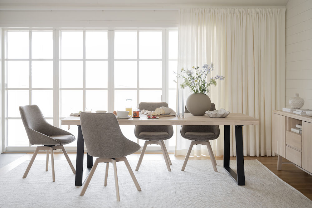 Sedia 'Alison' - Marrone scuro/Bianco pigmentato