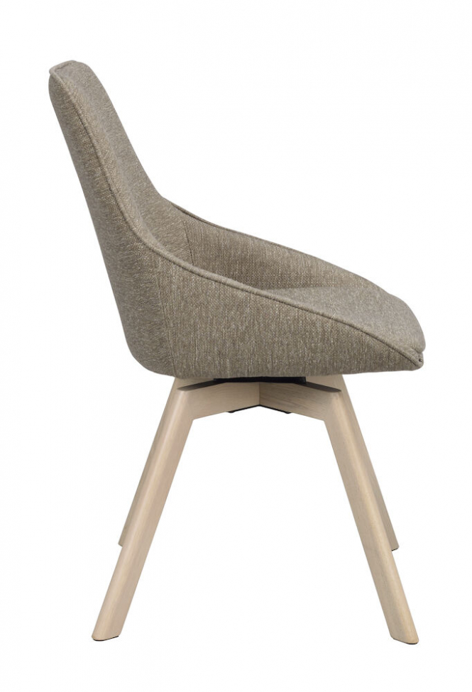 Sedia 'Alison' - Marrone scuro/Bianco pigmentato