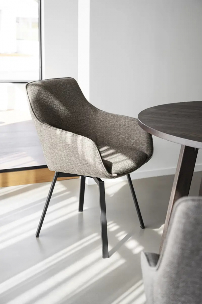 Poltrona 'Alison' - Beige scuro/nero