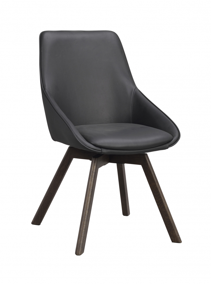 Sedia 'Alison' Pelle - Nero/marrone