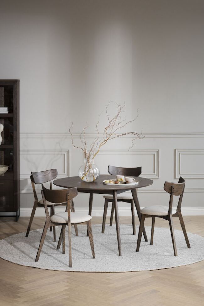 Tavolo da pranzo 'Yumi' Rotondo 115cm - Marrone