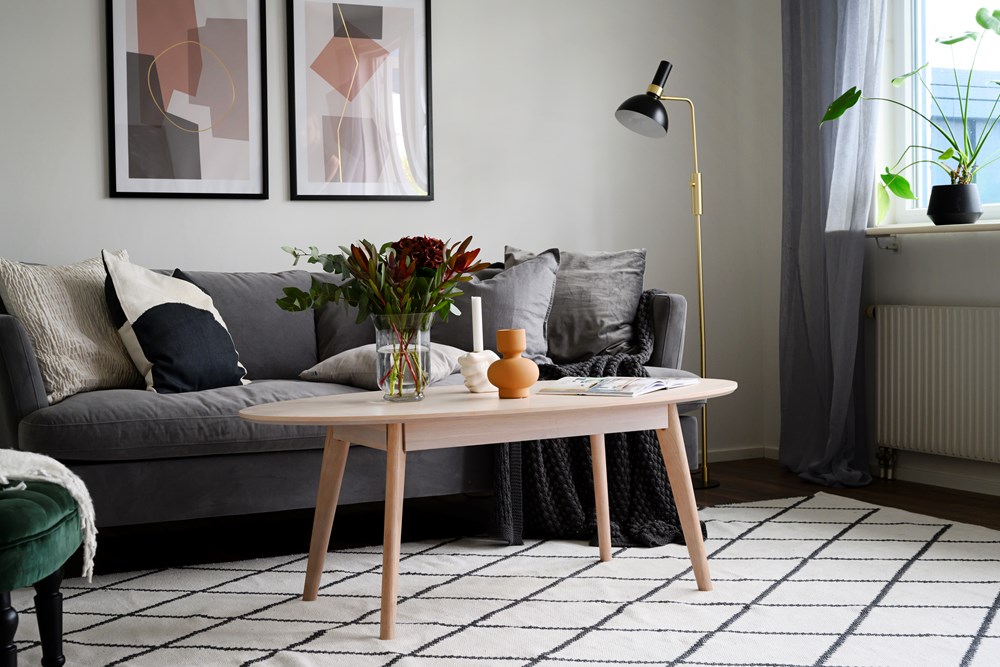 Tavolino 'Yumi' 130x65cm - Sbiancato