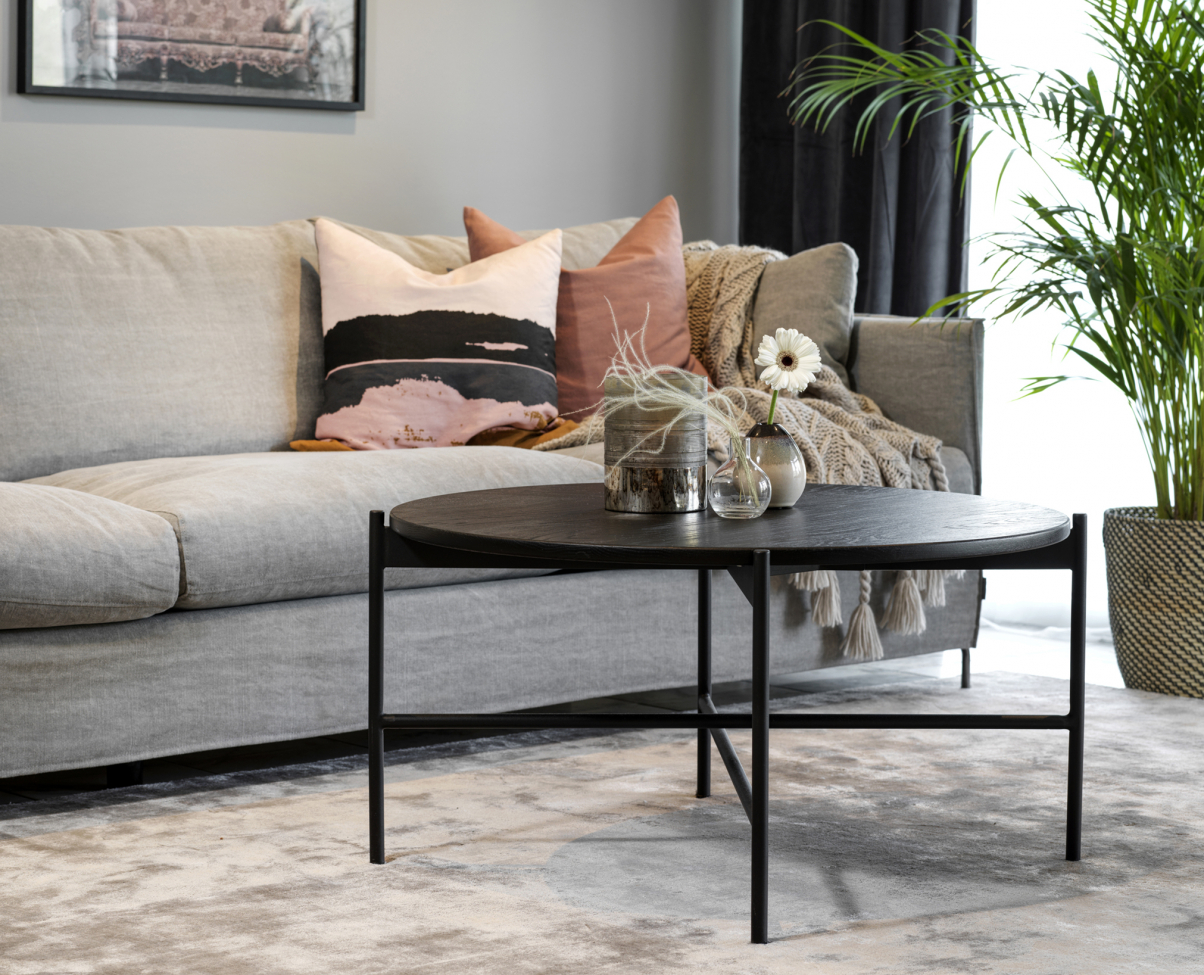 Tavolino 'Skye' Rotondo 89cm - Nero