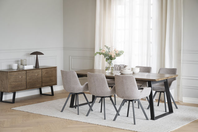 Tavolo da pranzo 'Melville' 210x95cm - Marrone/Nero