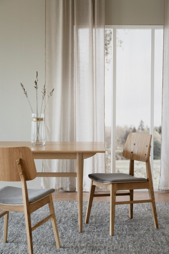 Sedia 'Nagano' - Rovere/Grigio chiaro