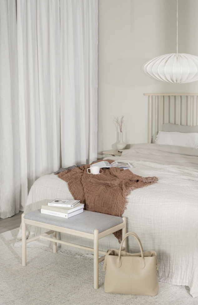 Panca 'Milford' - Bianco pigmentato/Grigio