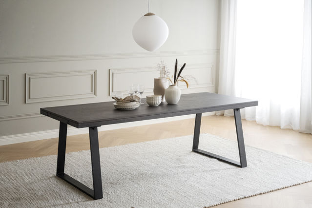 Tavolo da pranzo 'Brooklyn' 220x95cm - Marrone scuro/Piedi a U