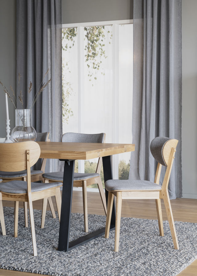 Tavolo da pranzo 'Brooklyn' 170x95cm - Naturale/Nero