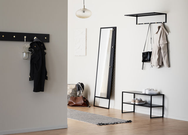 Specchio 'Malone' - Nero/Oro