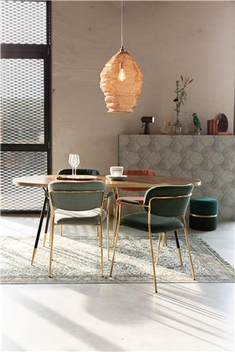 Sedia 'Jolien' - Verde/Oro