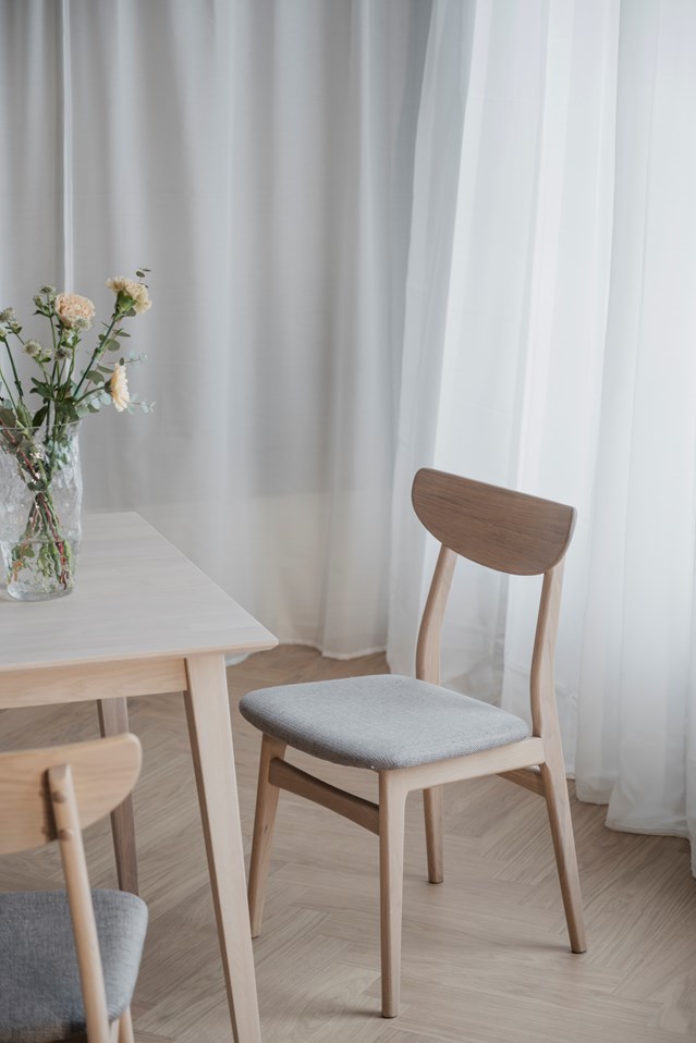 Sedia 'Rodham' - Bianco pigmentato/Grigio chiaro