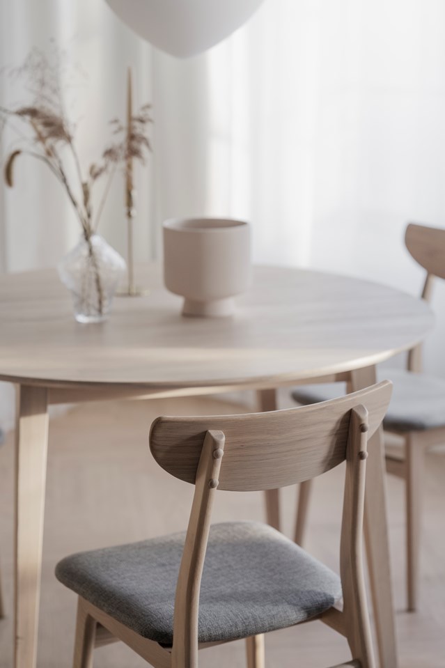 Sedia 'Rodham' - Bianco pigmentato/Grigio chiaro