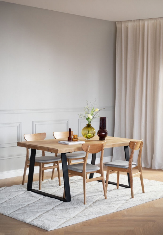 Sedia 'Rodharn' - Naturale/Grigio