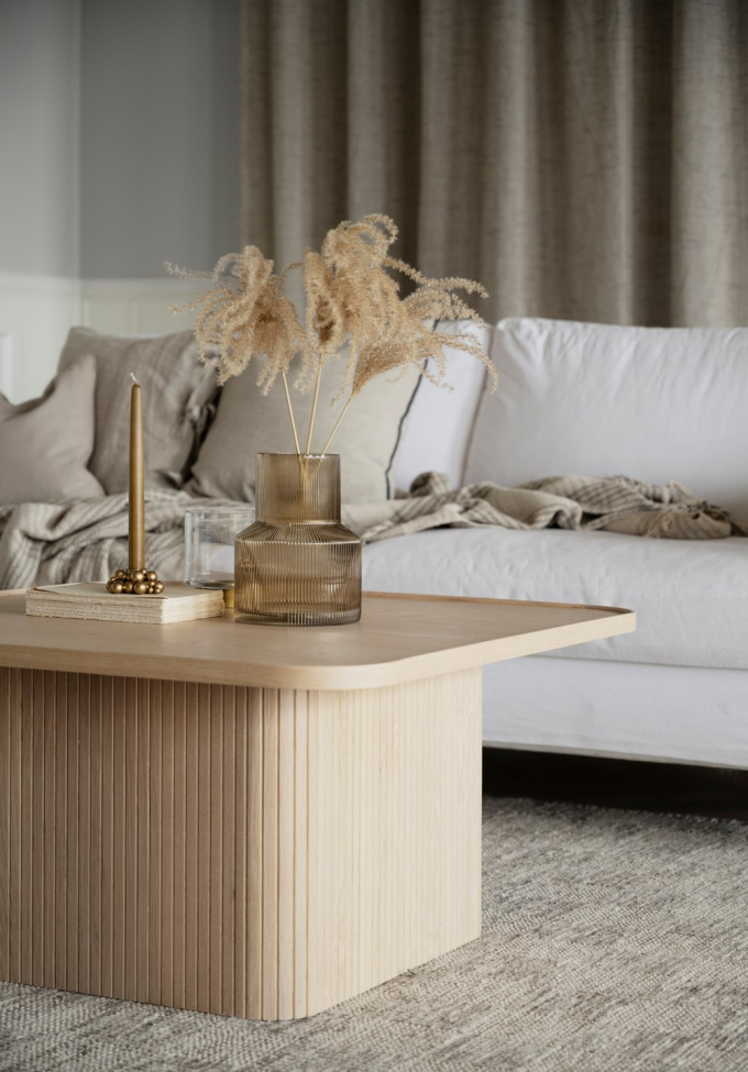 Tavolino 'Sullivan' 80x80cm - Bianco pigmentato