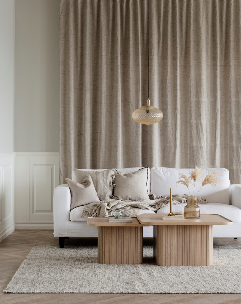 Tavolino 'Sullivan' 60x60cm - Bianco pigmentato