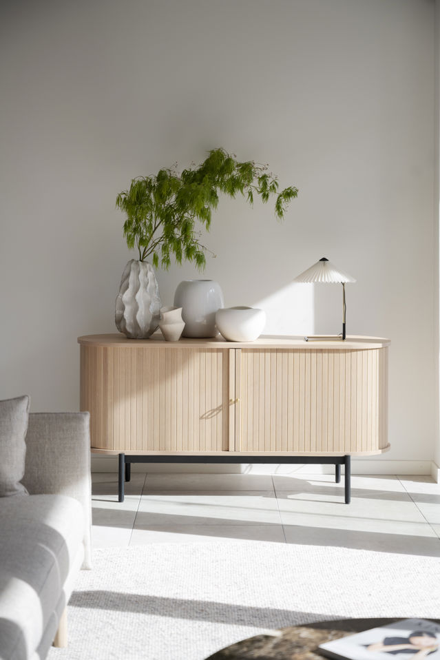 Credenza 'Haddington' - Bianco pigmentato/Nero
