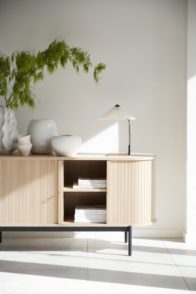 Credenza 'Haddington' - Bianco pigmentato/Nero