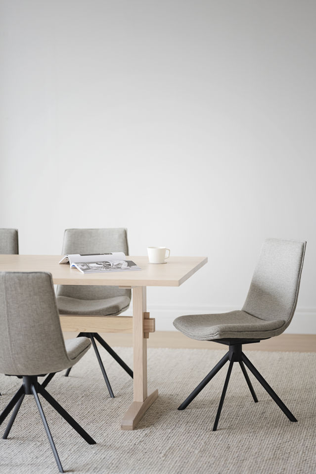 Poltrona con braccioli 'Lowell' girevole - Grigio