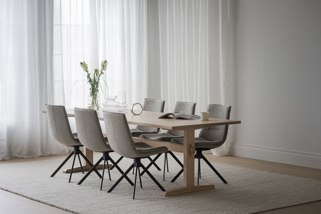 Poltrona con braccioli 'Lowell' girevole - Grigio