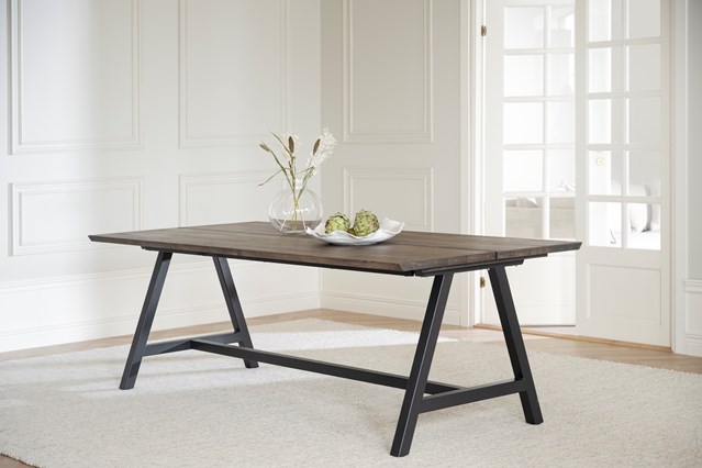 Tavolo da pranzo 'Carradale' 220x100cm - Marrone/A-gamba